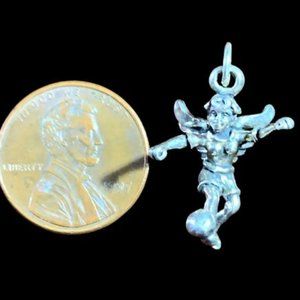 Soccer Angel Sterling Silver Charm for Bracelet